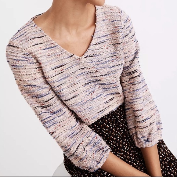 Madewell Tops - Madewell Rainbow Jacquard Full Sleeve Top Sz XXS